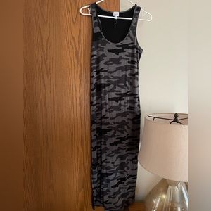 Black Camo maxi dress. Peyton Jensen. Size small. Like new